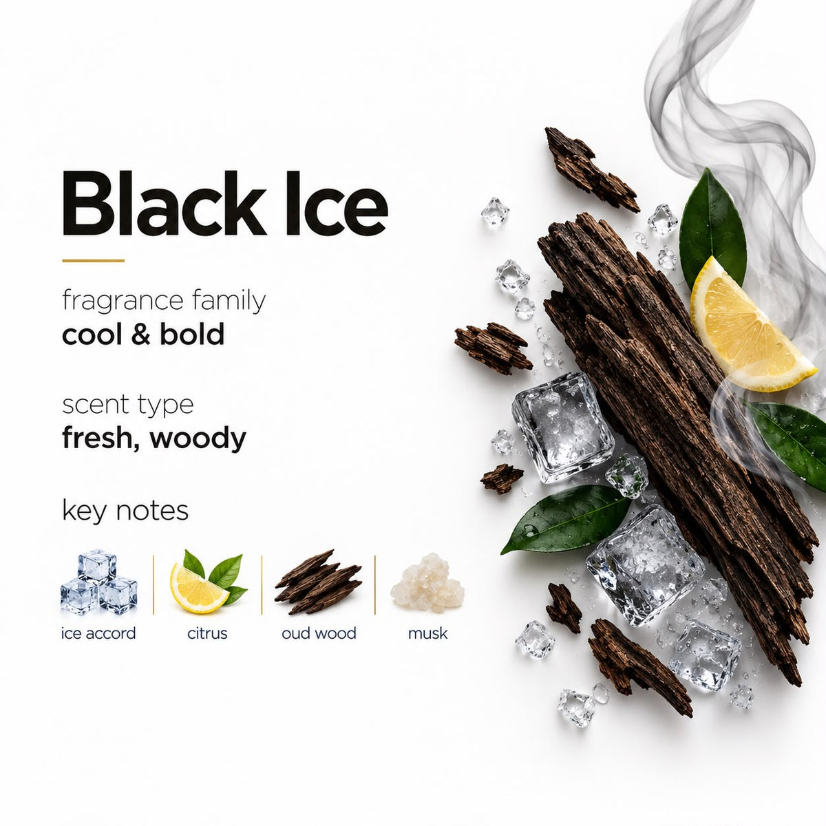 Black Ice Luxury Car Perfume Spray With Hanging Card