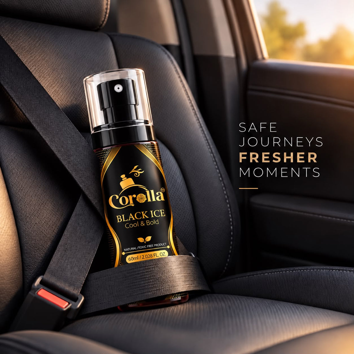 Black Ice Luxury Car Perfume Spray With Hanging Card