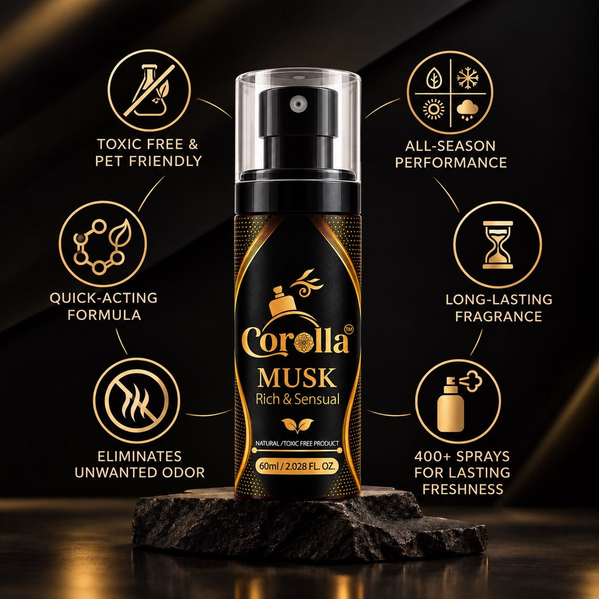 Musk Luxury Car Perfume Spray with Hanging Card